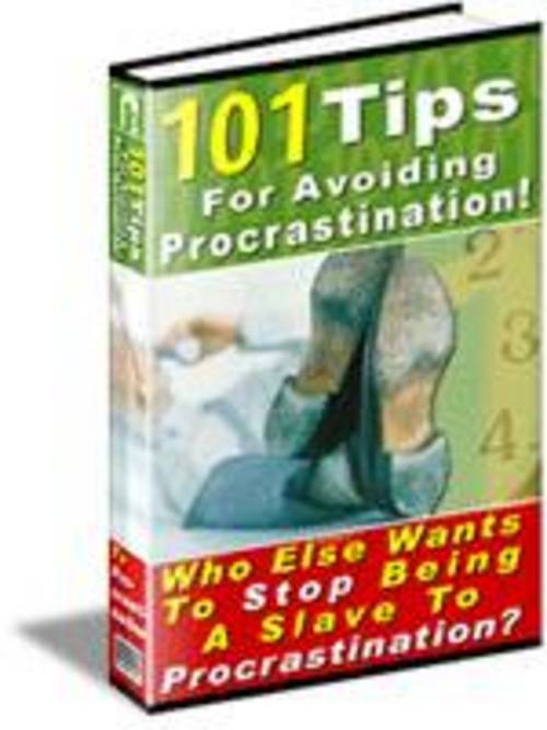 Product picture 101 Tips for Avoiding Procrastination