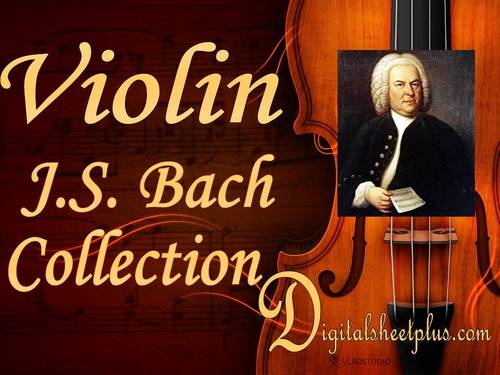 Product picture Bach J.S. Violin complete sheet music collection in pdf format